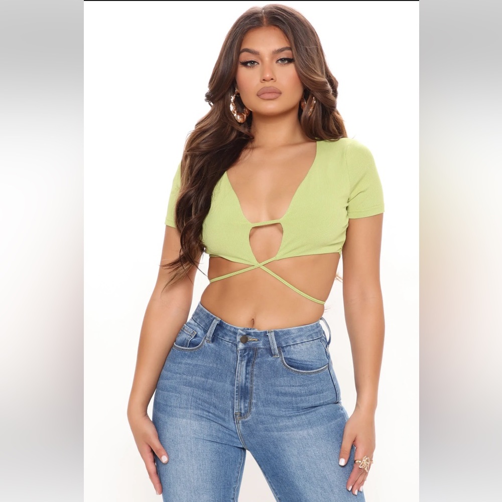 Fashion Nova Lime Green Top